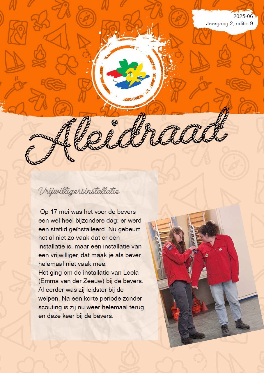 De Aleidraad van juni 2025 van Scouting Aleida Schiedam