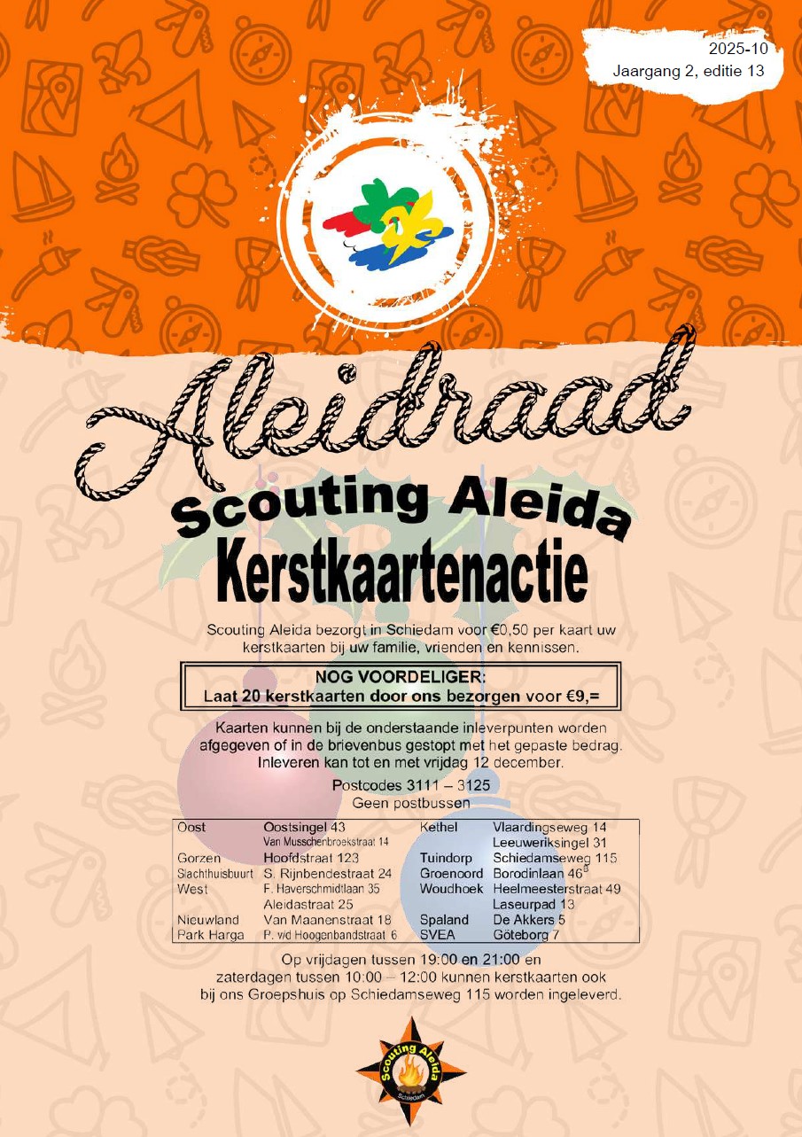 De Aleidraad van december 2025 van Scouting Aleida Schiedam