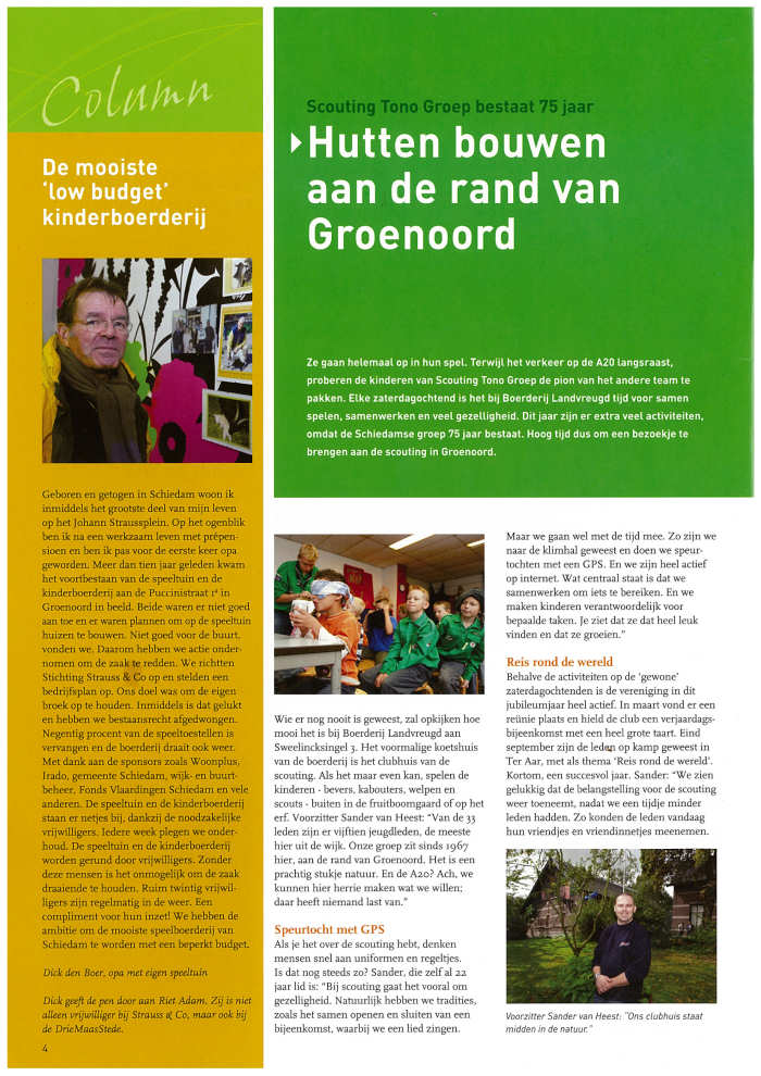 Het artikel in het Groenoord Magazine op pagina 4