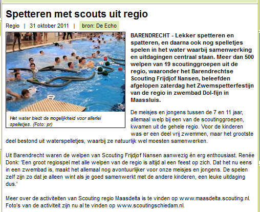 De Echo Barendrecht & De Echo Mijnsheerenland van 2 november 2011, pagina onbekend