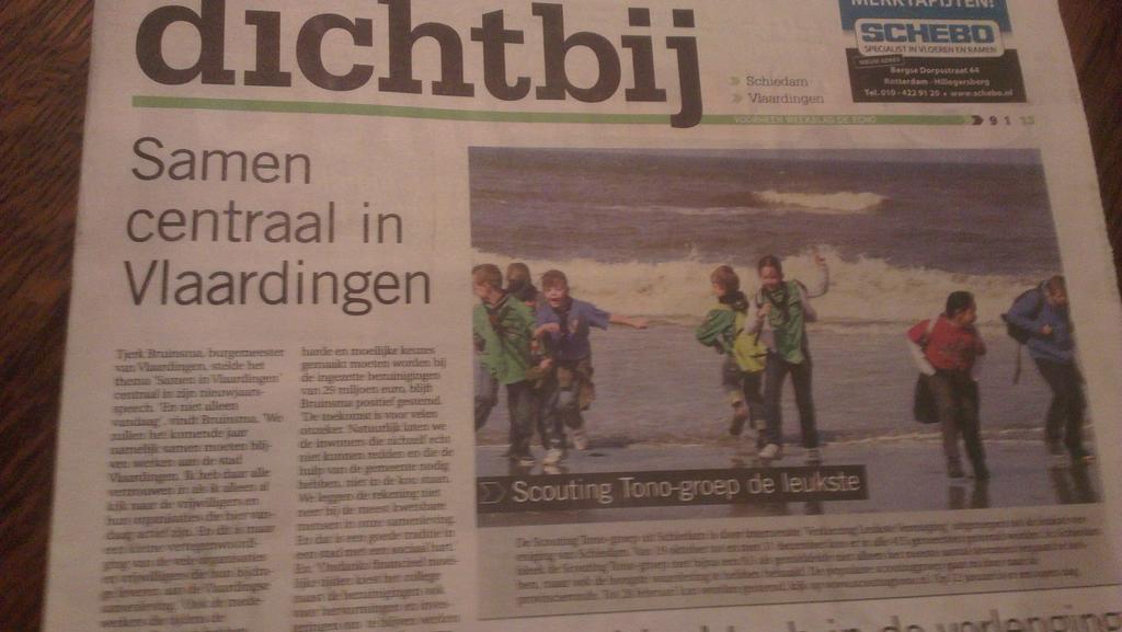 De Dichtbij Waterweg van 9 januari 2013, voorpagina